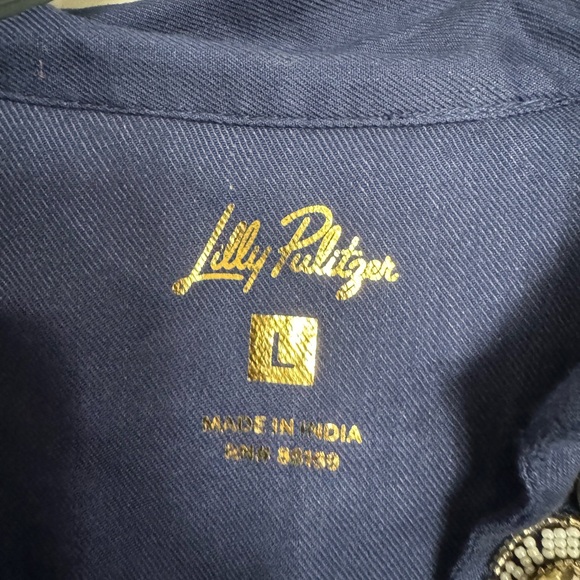 LILLY PULITZER SIMONA DRESS - LOW TIDE NAVY Large NWT - Picture 8 of 9